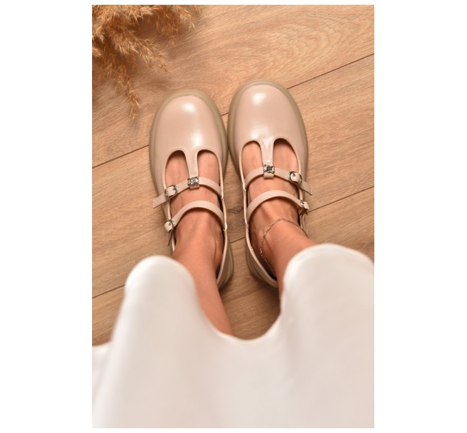 Туфлі жіночі бежевого кольору 205953L