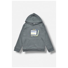 Світшот дитячий для хлопчика на флісі темно-сірого кольору 205987L