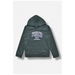 Світшот дитячий для хлопчика на флісі темно-зеленого кольору 205988L