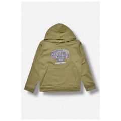 Світшот дитячий для хлопчика на флісі кольору хакі 205992L