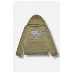 Світшот дитячий для хлопчика на флісі оливкового кольору 205993L