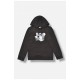 Свитшот детский для мальчика на флисе черного цвета 206012L