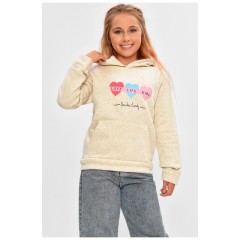 Світшот дитячий для дівчинки на флісі сірого кольору 206030L