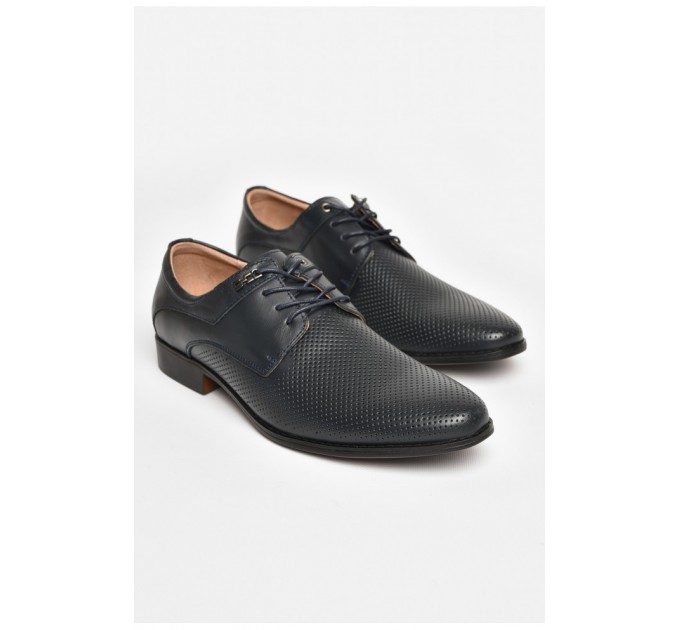 Туфлі чоловічі темно-синього кольору 206085L