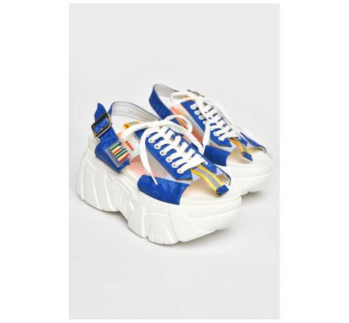 Босоножки женские синего цвета 206143L