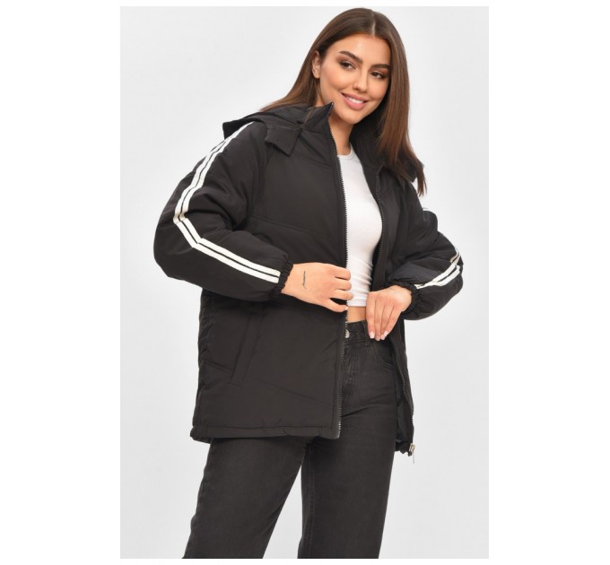 Куртка женская еврозима черного цвета 206153L