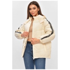 Куртка женская еврозима молочного цвета 206154L