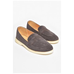 Туфлі-лофери жіночі сірого кольору 206177L