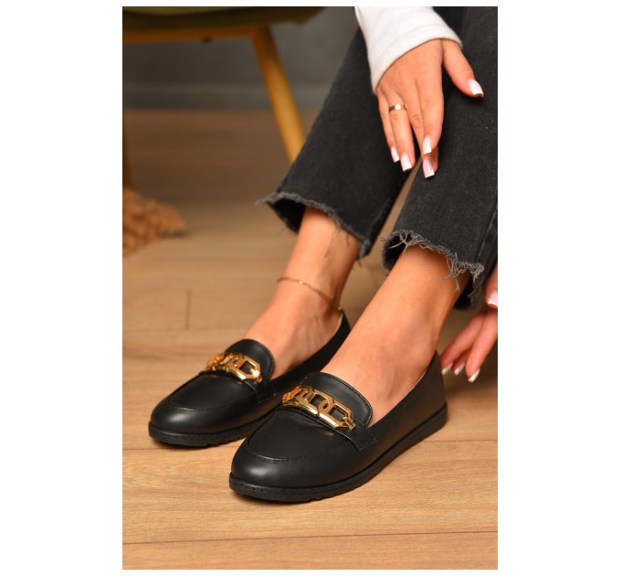 Туфлі-лофери жіночі чорного кольору 206178L