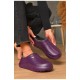 Калоші жіночі без задника утеплені фіолетового кольору 206278L