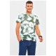 Футболка чоловіча зеленого кольору з принтом 206293L