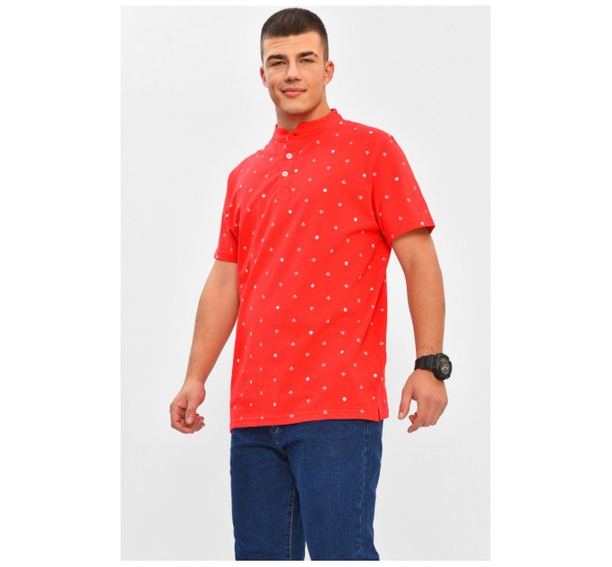 Футболка чоловіча червоного кольору з принтом 206323L