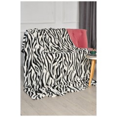 Плед белый с принтом размер 150*200 206397L