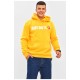 Худі чоловіче на флісі жовтого кольору з принтом 206446L