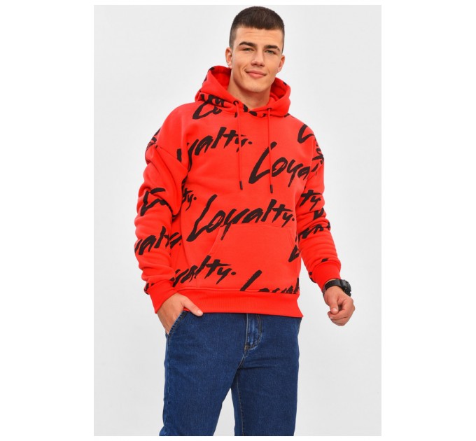 Худые мужские на флисе красного цвета с принтом 206447L