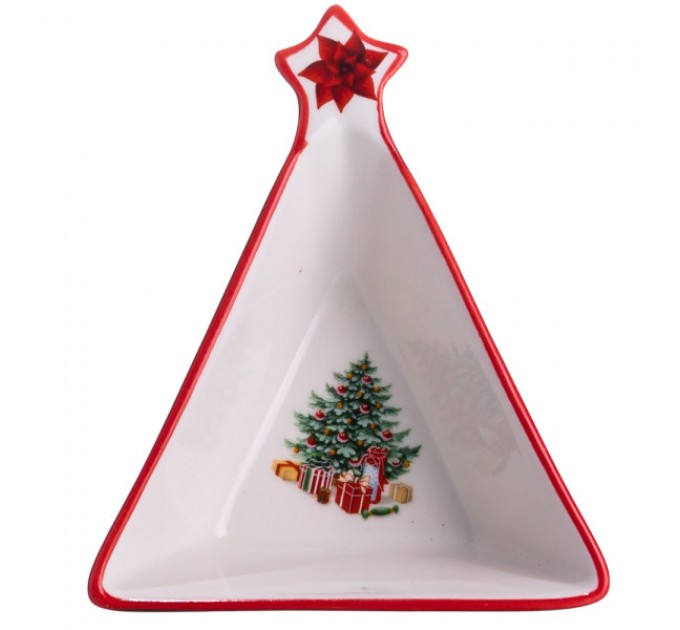 Піала для десертів та закусок Christmas порцелянова 15*12*4 см