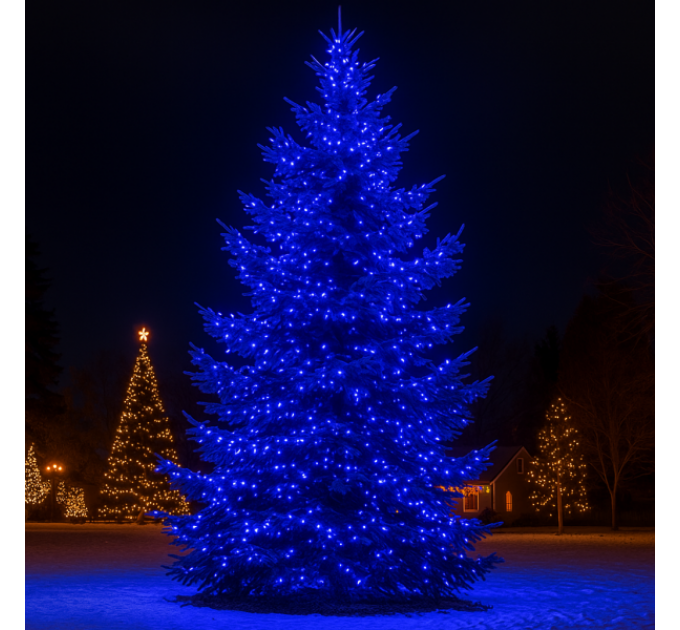 Гірлянда Нитка вулична 500 LED 50 м біла, синій