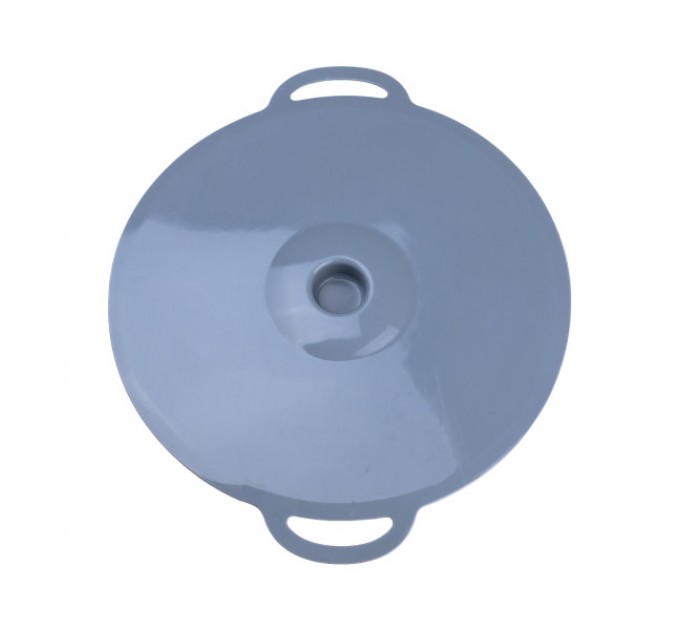 Кришка для посуду силіконова універсальна діаметром 20,4 см, сірий