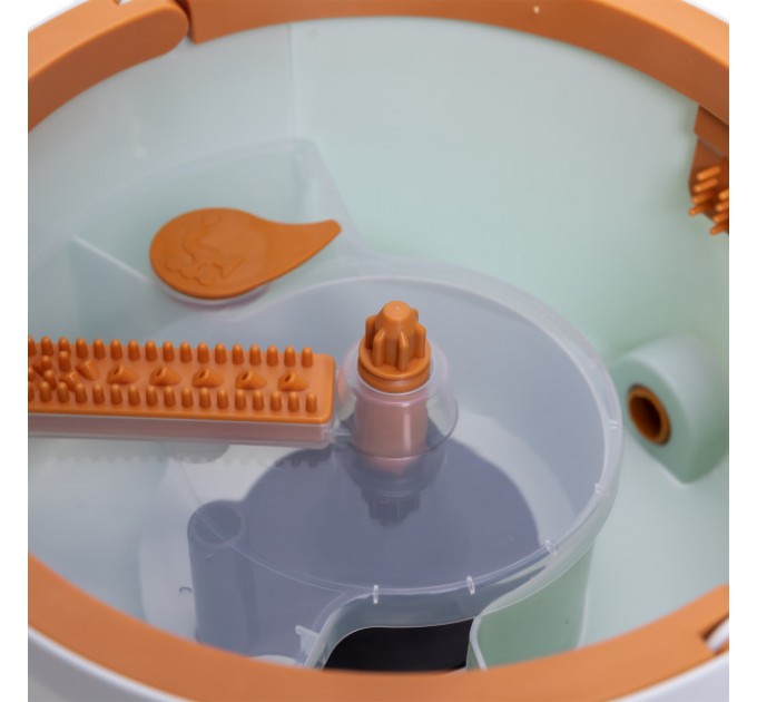 Швабра з відром для віджиму та змінною насадкою 119 см