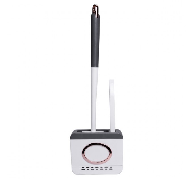 Комплект аксессуаров для туалета с подставкой, темно-серый Комплект аксессуаров для туалета с подставкой, темно-серый