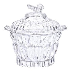 Цукорниця з кришкою Pasabahce з кришталевого скла