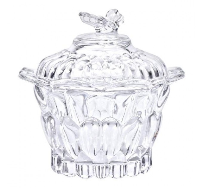 Цукорниця з кришкою Pasabahce з кришталевого скла