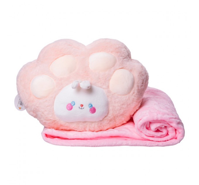 Іграшка-подушка з пледом та муфтою Зайчик 120*160см