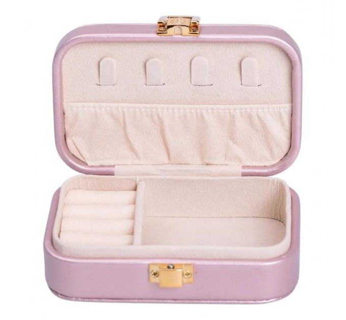 Скринька-органайзер для прикрас з накидним замком 12х7,5х4 см, рожевий