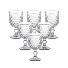 Набір чарок для напоїв 6 штук із кришталевого скла, прозорий