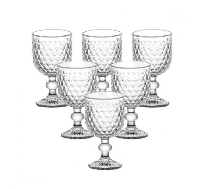 Набір чарок для напоїв 6 штук із кришталевого скла, прозорий