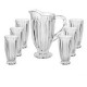 Набір для напоїв глечик зі склянками 6 штук, прозорий