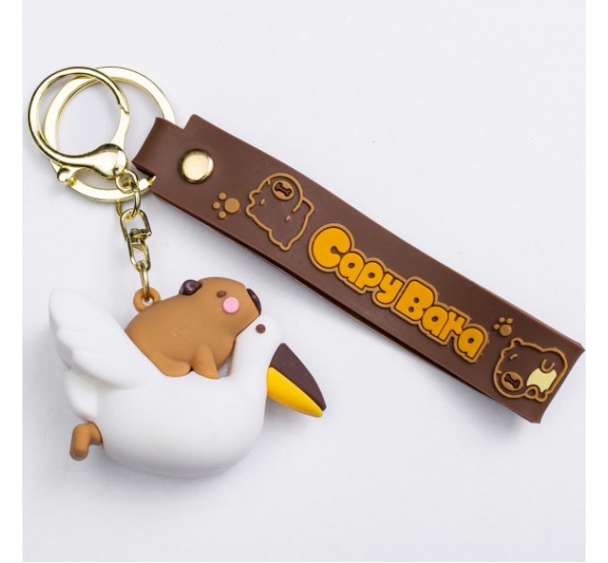 Брелок для ключів Капібара на пелікані 5*3*4 см