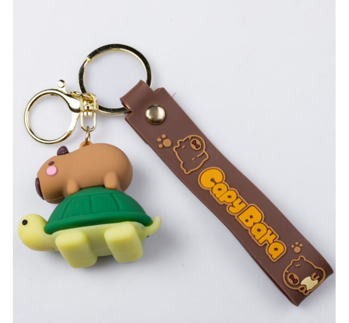 Брелок для ключів Капібара на черепасі 5*3*4 см