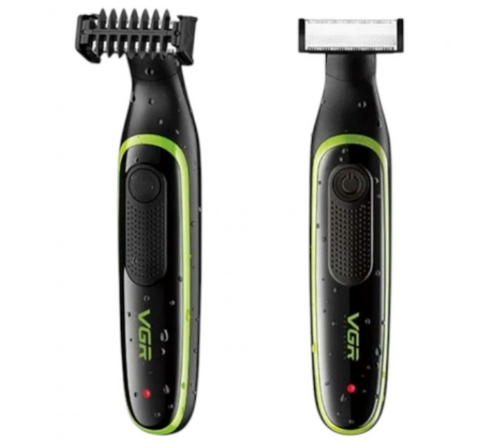 Тример акумуляторний VGR V-017 з 3-ма насадками, чорний