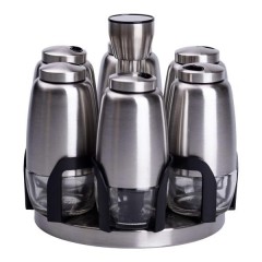 Набор для специй на поворотной подставке 6 штук по 120 мл. Набор для специй на поворотной подставке 6 штук по 120 мл.