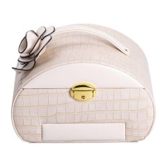 Кейс-органайзер для украшений с защелкой 24х17х18 см, бежевый