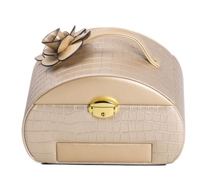 Кейс-органайзер для прикрас із защіпкою 24х17х18 см, золотистий