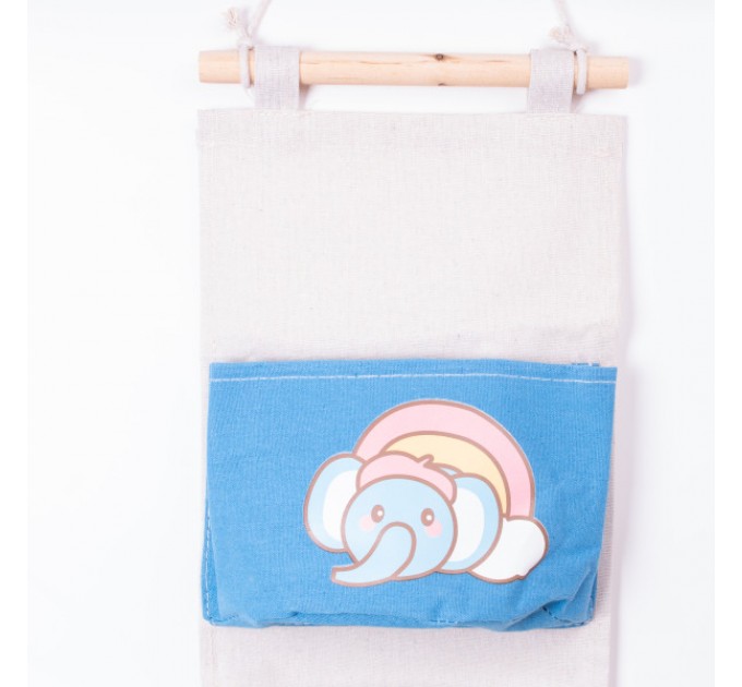 Органайзер панно підвісний на 5 секцій 95*10 см, блакитний