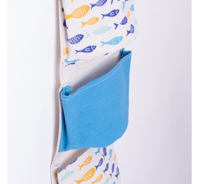 Органайзер панно підвісний на 5 секцій 95*10 см, блакитний