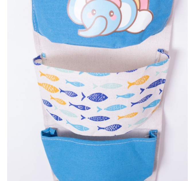 Органайзер панно підвісний на 5 секцій 95*10 см, блакитний