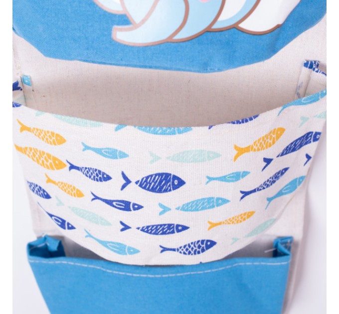 Органайзер панно підвісний на 5 секцій 95*10 см, блакитний