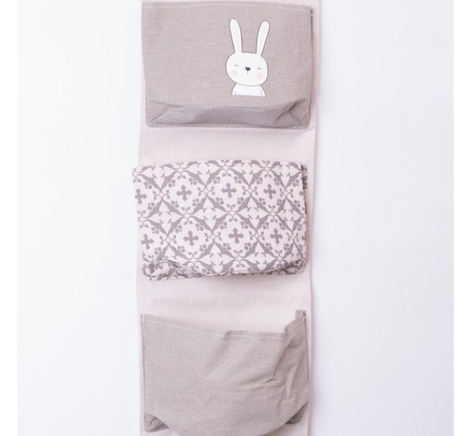 Органайзер панно підвісний на 5 секцій 95*10 см, сірий