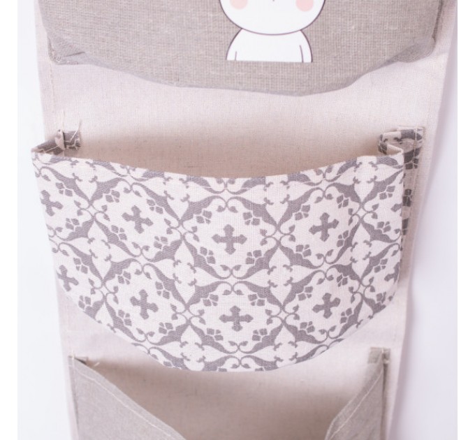 Органайзер панно підвісний на 5 секцій 95*10 см, сірий