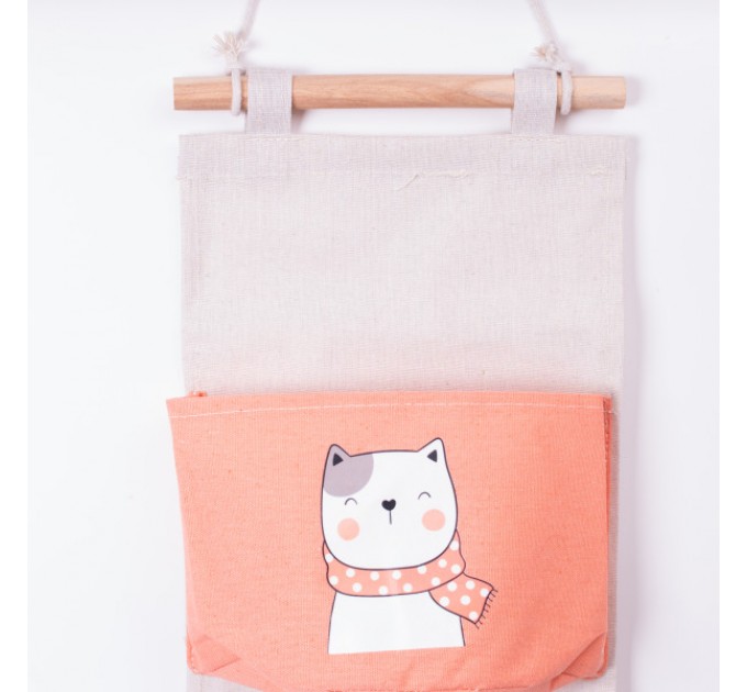 Органайзер панно підвісний на 5 секцій 95*10 см, рожевий