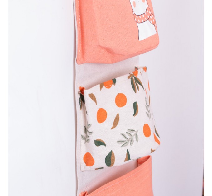 Органайзер панно підвісний на 5 секцій 95*10 см, рожевий