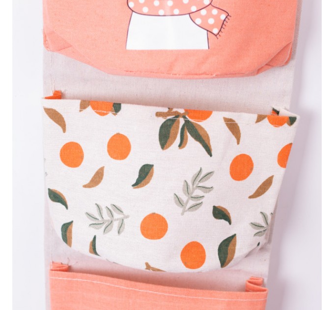 Органайзер панно підвісний на 5 секцій 95*10 см, рожевий