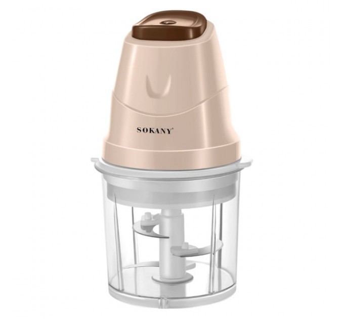 Чопер-подрібнювач Sokany SK-06009 чаша на 700 мл, бежевий Чопер-подрібнювач Sokany SK-06009 чаша на 700 мл, бежевий