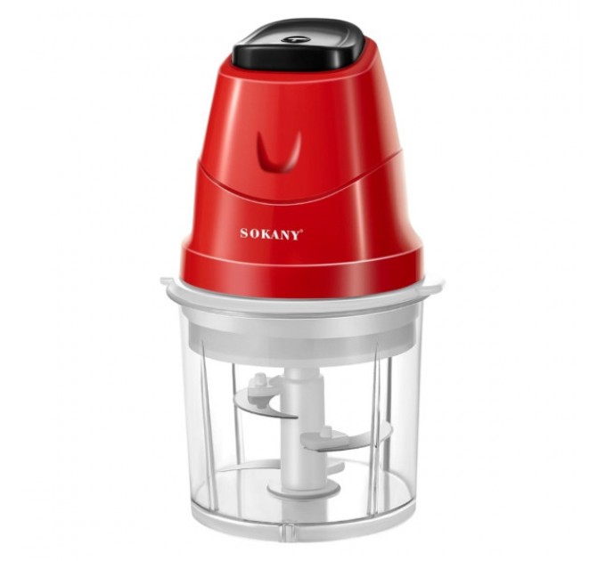 Чопер-измельчитель Sokany SK-06009 чаша на 700 мл, красный