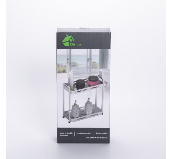 Полиця для ванної кімнати двоярусна