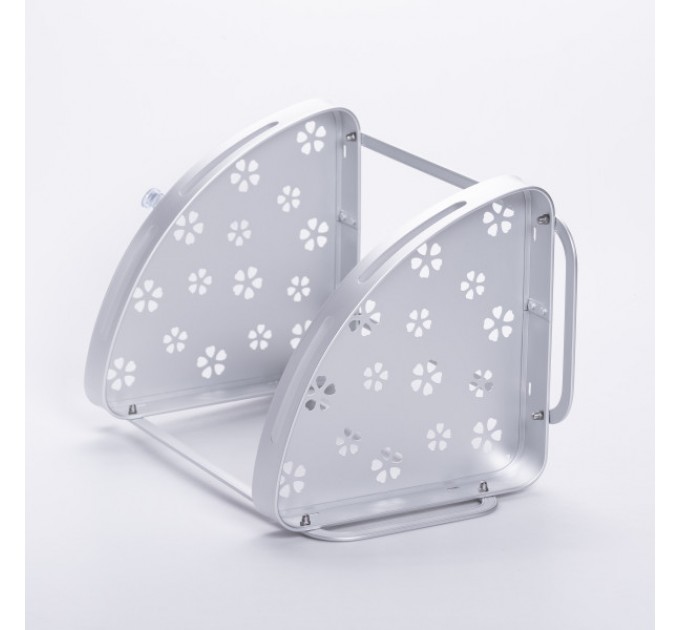 Полка для ванной комнаты угловая двухъярусная